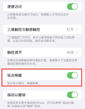 铁力苹果授权维修站分享iPhone轻点无法唤醒怎么办 